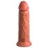 King Cock Elite 8 - naturtro vibrator 20 cm (mørk natur)