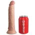 King Cock Elite 9 - sugekop-vibrator 23 cm - naturlig