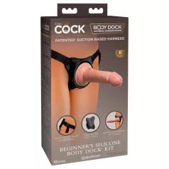   King Cock Elite Beginner's - strap-on dildo - naturfarvet