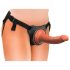 King Cock Elite Comfy - Justerbar strap-on dildo (mørk hudfarve)