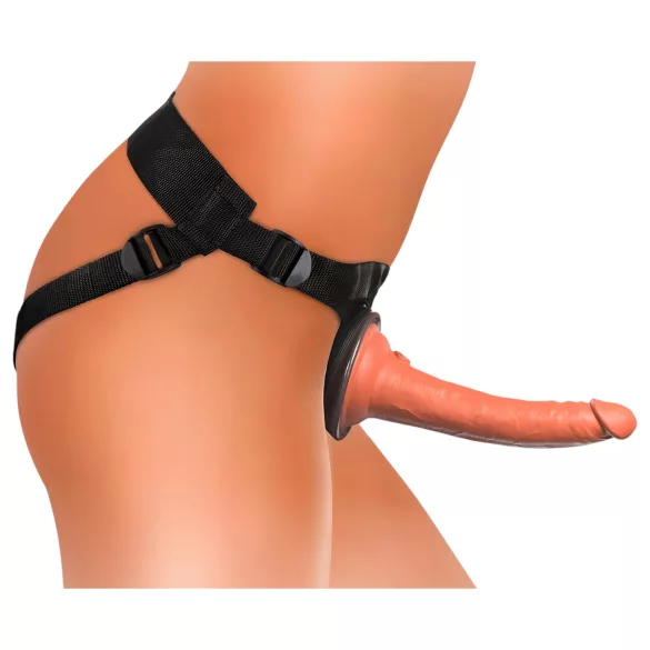 King Cock Elite Comfy - strap-on dildo med sele - mørk natur