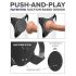 Body Dock G-punkt Pro - trådløs strap-on (sort)