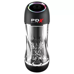 PDX ViewTube Pro - masturbator med sug og vibration - sort
