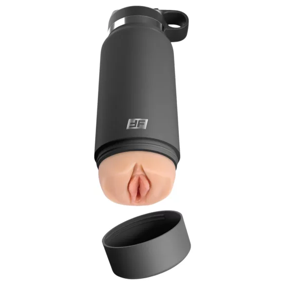 PDX - Fuck Flask Secret Delight - kunstskede i drikkeflaske (sort-natur)