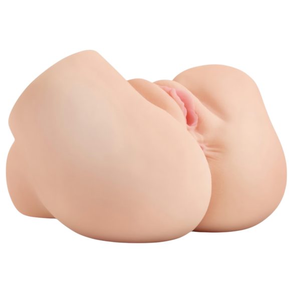 PDX Elite - 2i1 sugende & vibrerende masturbator (natur)