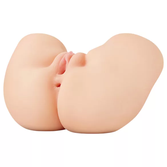 PDX Elite - vibratorisk 2i1 masturbator - natur