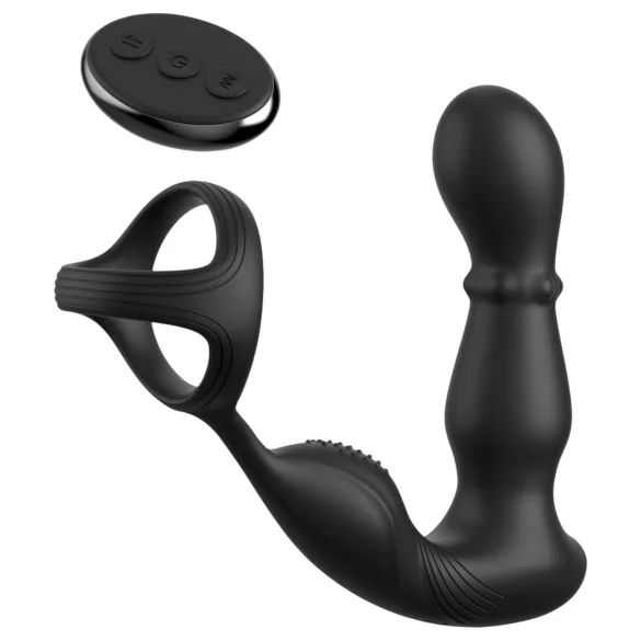 Pipedream Anal Fantasy Ass-Gasm - roterende analvibrator med penisring (sort)