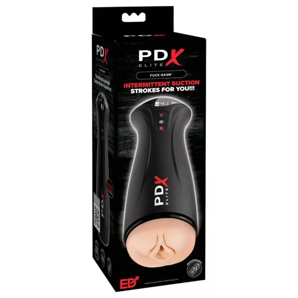 PDX Elite - masturbator med sug og vibration - sort