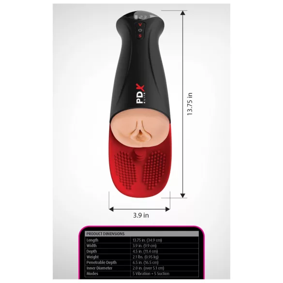 PDX Elite Fuck-O-Matic Pro XL automatisk sugemasturbator - sort
