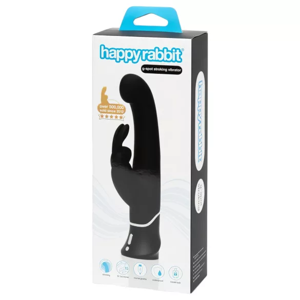 Happyrabbit - G-punkts vibrator med klitorisarm - genopladelig sort