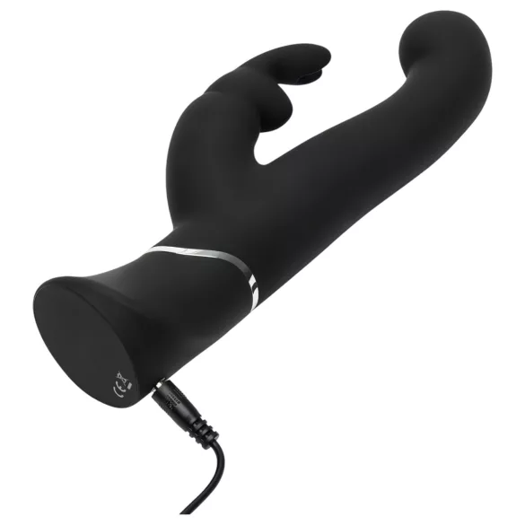 Happyrabbit - G-punkts vibrator med klitorisarm - genopladelig sort