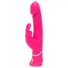   Happyrabbit - rabbit vibrator med klitorisarm - vandtæt silikone pink