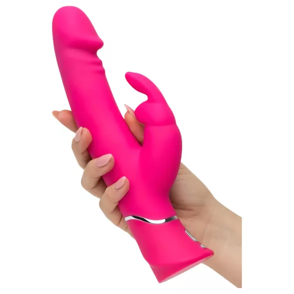 Happyrabbit - rabbit vibrator med klitorisarm - vandtæt silikone pink