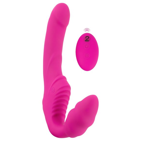 Strepless Strap-On - pink strap-on vibrator