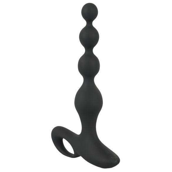 Black Velvet - perlebesat anal vibrator (sort)