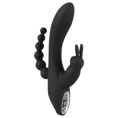   SMILE Triple - vibrator med 3 arme - genopladelig, vandtæt - sort
