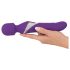 Javida Wand & Pearl - 2-i-1 massagevibrator (lilla)