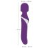 Javida Wand & Pearl - 2-i-1 massagevibrator (lilla)