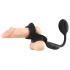 Rebel - penis- og pungring med anal vibrator (sort)