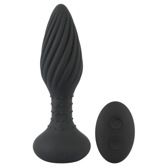 ANOS - roterende perlevibrator til analsex (sort)