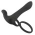 Sort Velvet - 2i1 Partner-Vibrator & Penisring