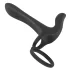 Black Velvets - vibrator og penisring - genopladelig 2i1 - sort