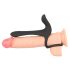 Sort Velvet - 2i1 Partner-Vibrator & Penisring