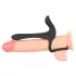 Black Velvets - vibrator og penisring - genopladelig 2i1 - sort