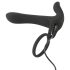 Sort Velvet - 2i1 Partner-Vibrator & Penisring
