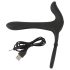 Sort Velvet - 2i1 Partner-Vibrator & Penisring