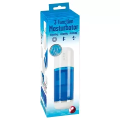   You2Toys - automatisk masturbator med rotation og stød - blå/hvid