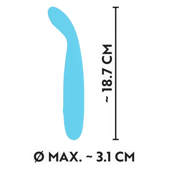 Cuties Mini - G-punkt vibrator - genopladelig, vandtæt - turkis
