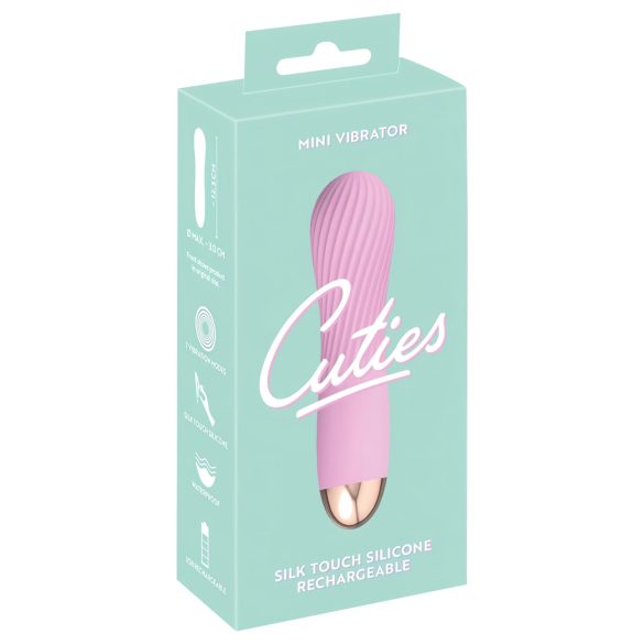 Cuties Mini - genopladelig, vandtæt spiralvibrator (pink)
