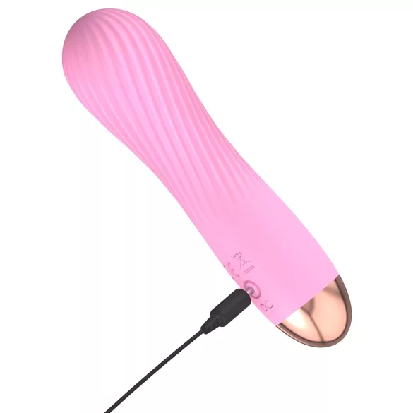 Cuties - mini spiralsvibrator - genopladelig, vandtæt - pink