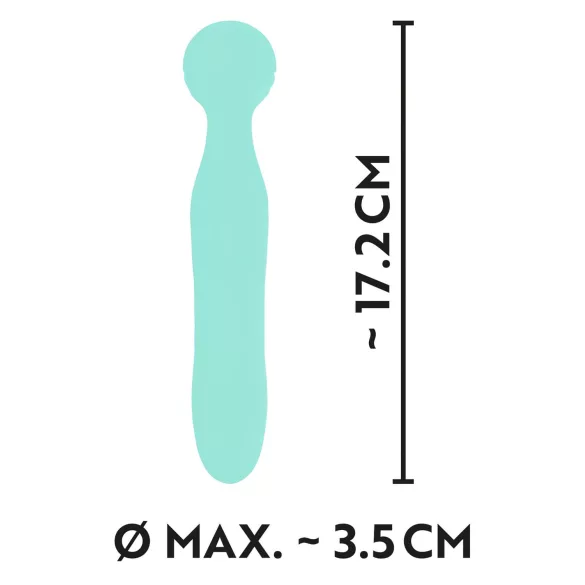 Cuties Mini Wand - genopladelig, vandtæt masserende vibrator (grøn)