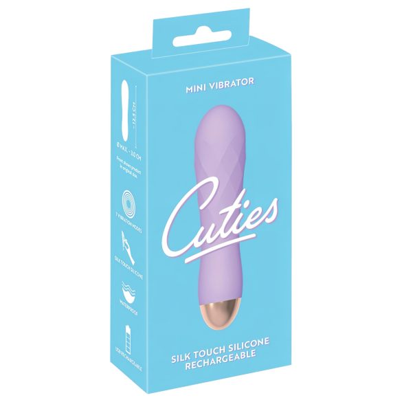Cuties Mini - genopladelig, vandtæt gittervibrator (lilla)