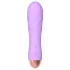Cuties Mini - vibrator - genopladelig, vandtæt, rillet - lilla