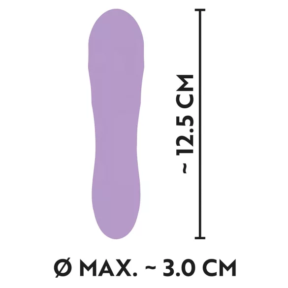 Cuties Mini - vibrator - genopladelig, vandtæt, rillet - lilla