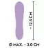 Cuties Mini - vibrator - genopladelig, vandtæt, rillet - lilla