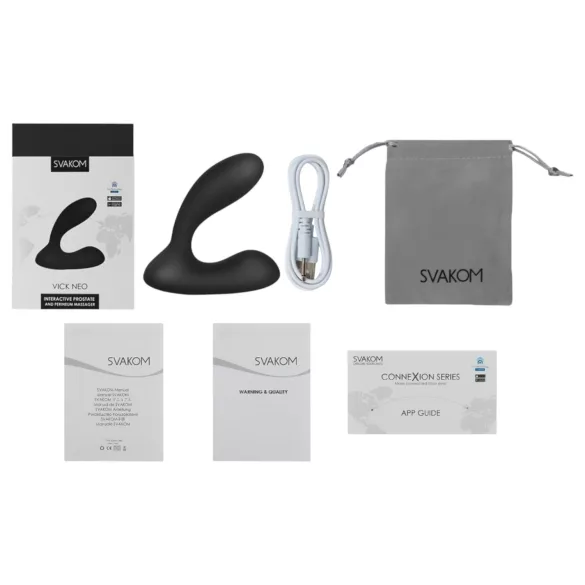Svakom Vick Neo - anal vibrator med VR og genopladelig - sort