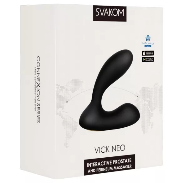 Svakom Vick Neo - anal vibrator med VR og genopladelig - sort