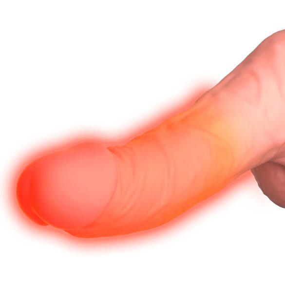 King Cock Plus 6,5 - dildo med kugler og vibrator - natur