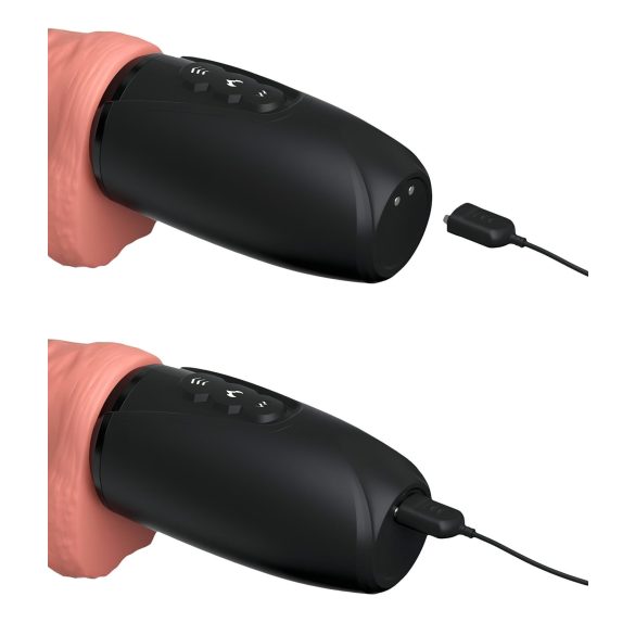 King Cock Plus 6,5 - dildo med kugler og vibrator - natur