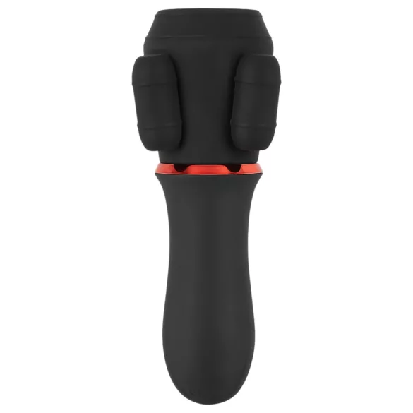 Rebel - penisvibrator med 2 motorer - genopladelig - sort