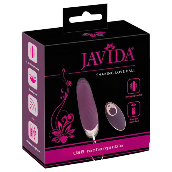 Javida Shaking Love - Fjernbetjent Vibrerende Æg (lilla)