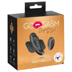   GoGasm Panty - trussevibrator med fjernbetjening - genopladelig - sort