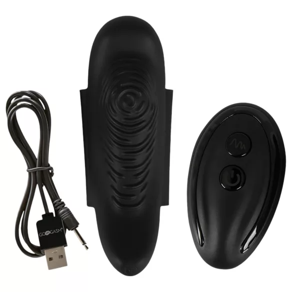 GoGasm Panty - trussevibrator med fjernbetjening - genopladelig - sort