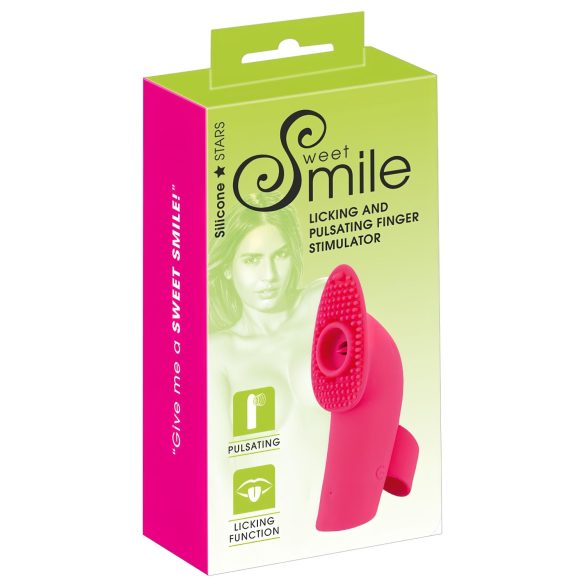 SMILE Licking - bølge- og tungebevægelse finger-vibrator (pink)
