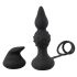 Rebel 2-i-1 – genopladelig, trådløs analvibrator med penisring (sort)