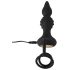 Rebel 2-i-1 – genopladelig, trådløs analvibrator med penisring (sort)